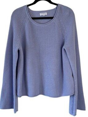 Morgan Taylor Women's Lavender Ribbed Knit Bell Sleeve Sweater Size L